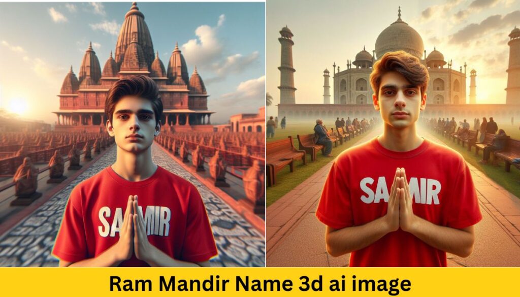 Ram Mandir T-Shirt 3d ai image