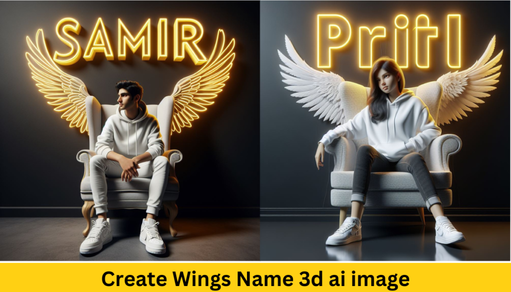 Wings Name 3d ai image